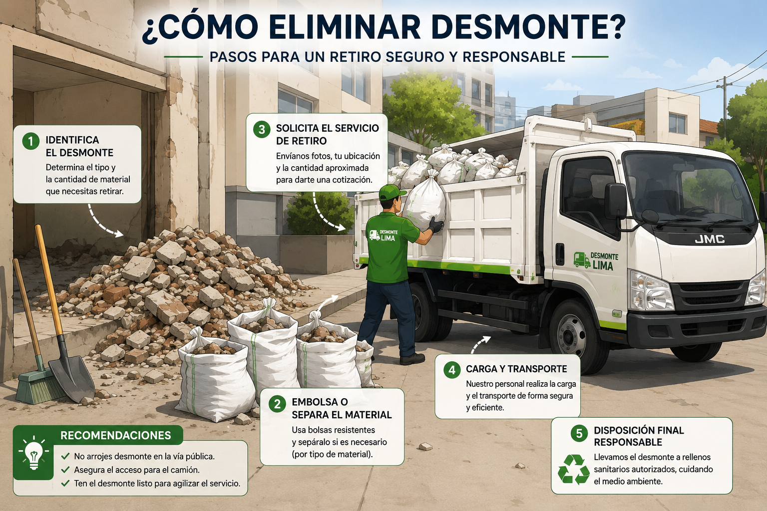 Cómo eliminar desmonte en Lima